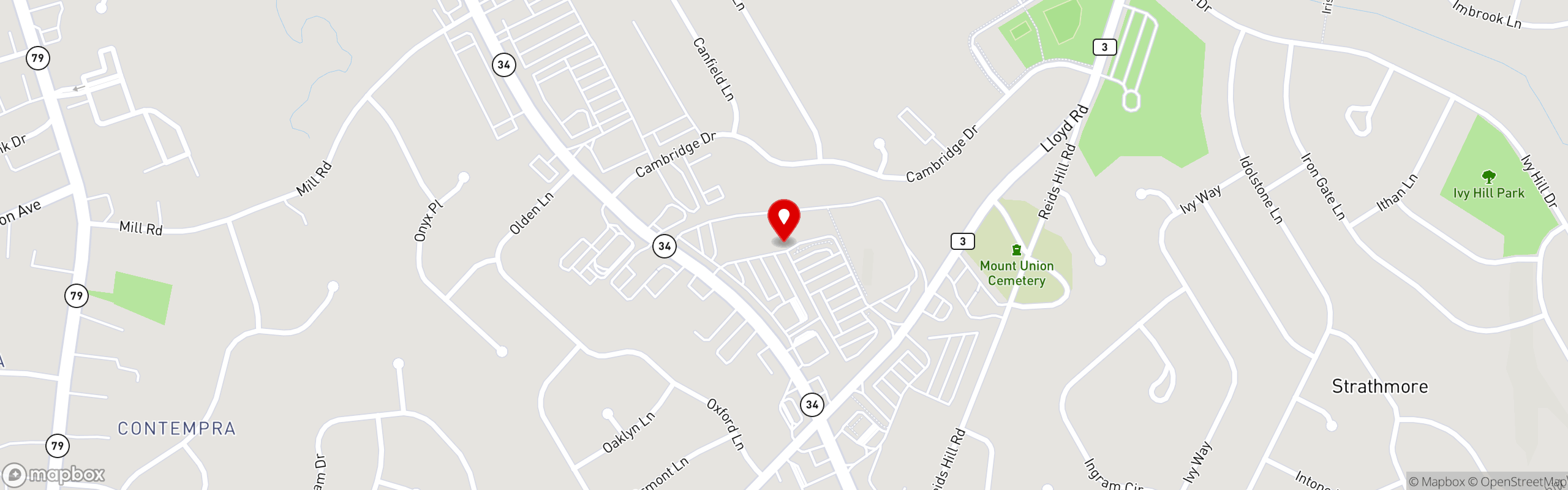 Street map pinning DeMarco's Catering & Gourmet Deli in DeMarco's Catering & Gourmet Deli