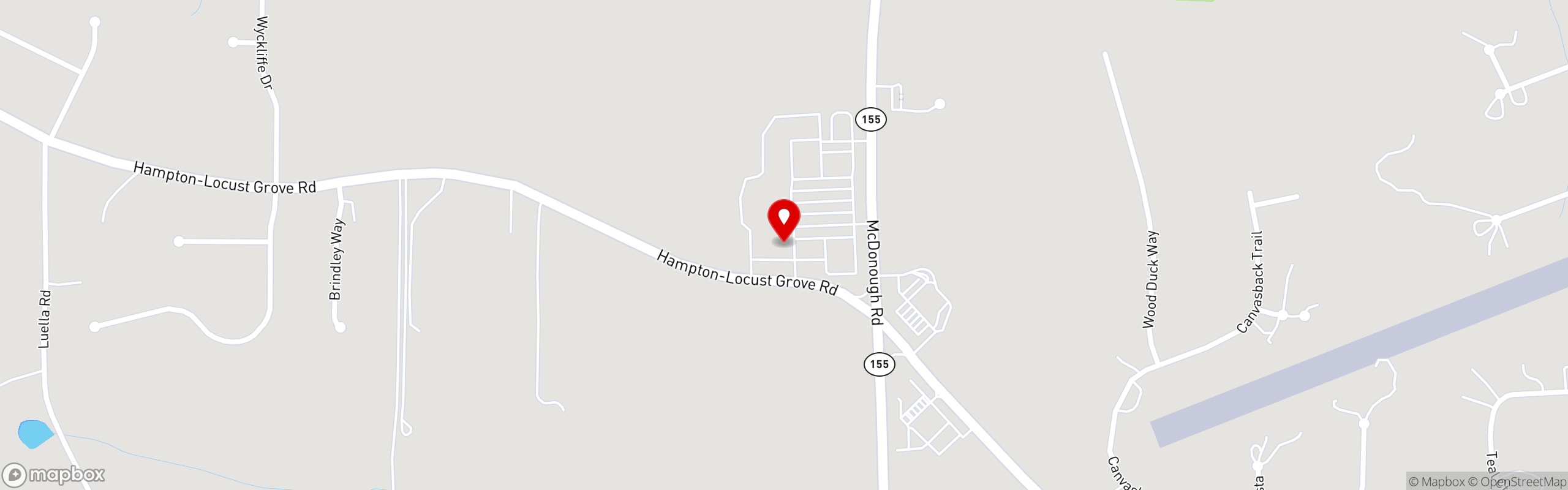 Street map pinning Mesquite Mexican Grill in Locust Grove