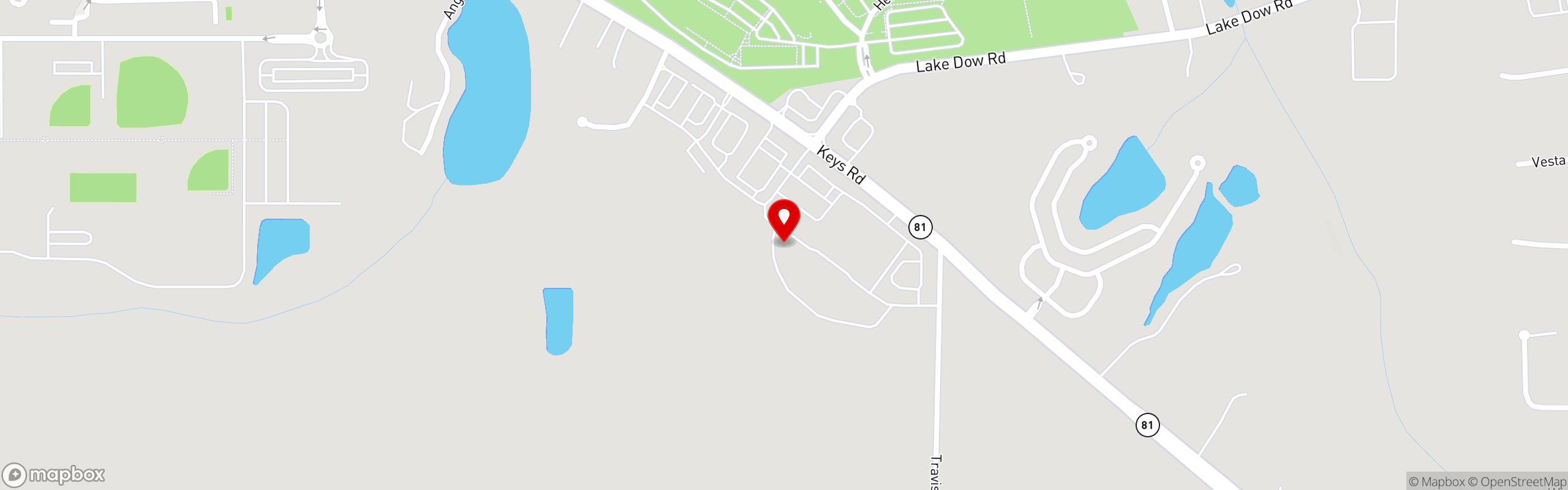 Street map pinning Mesquite Mexican Grill in McDonough
