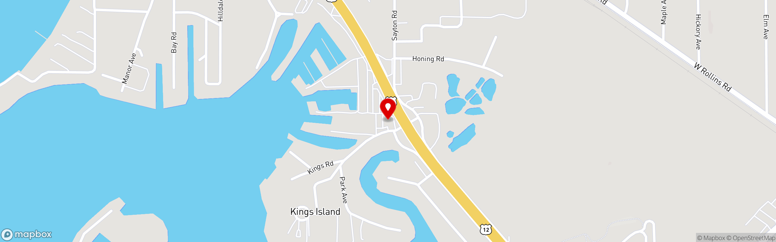 Street map pinning Moretti's Ristorante and Pizzeria in Fox Lake