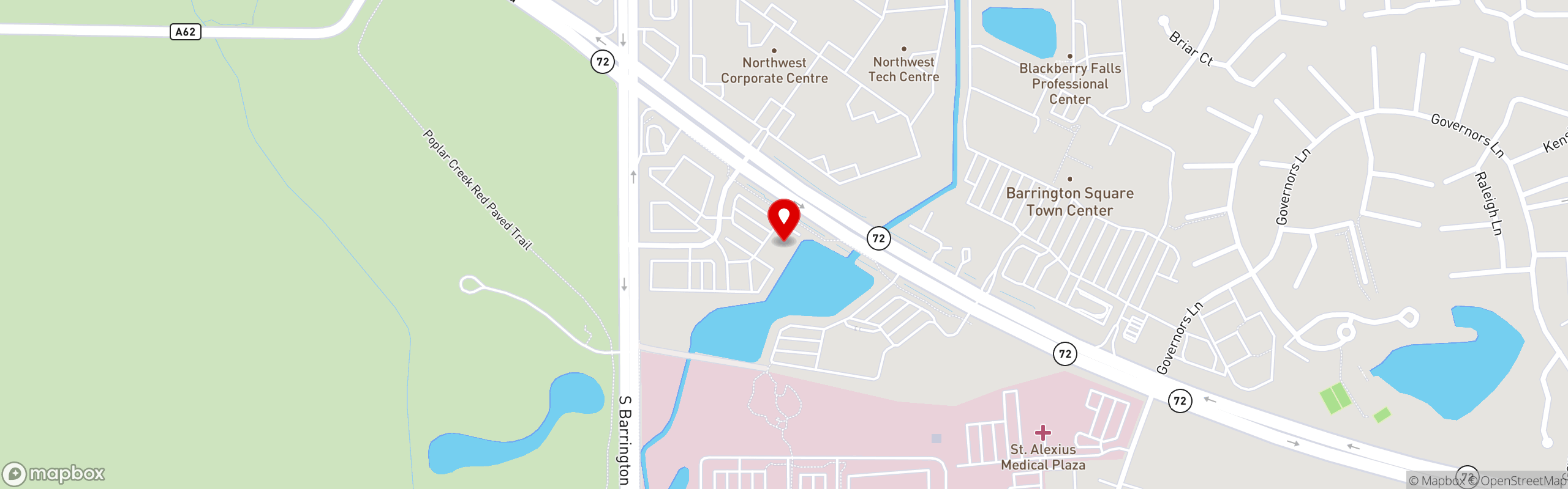 Street map pinning Moretti's Ristorante and Pizzeria in Hoffman Estates