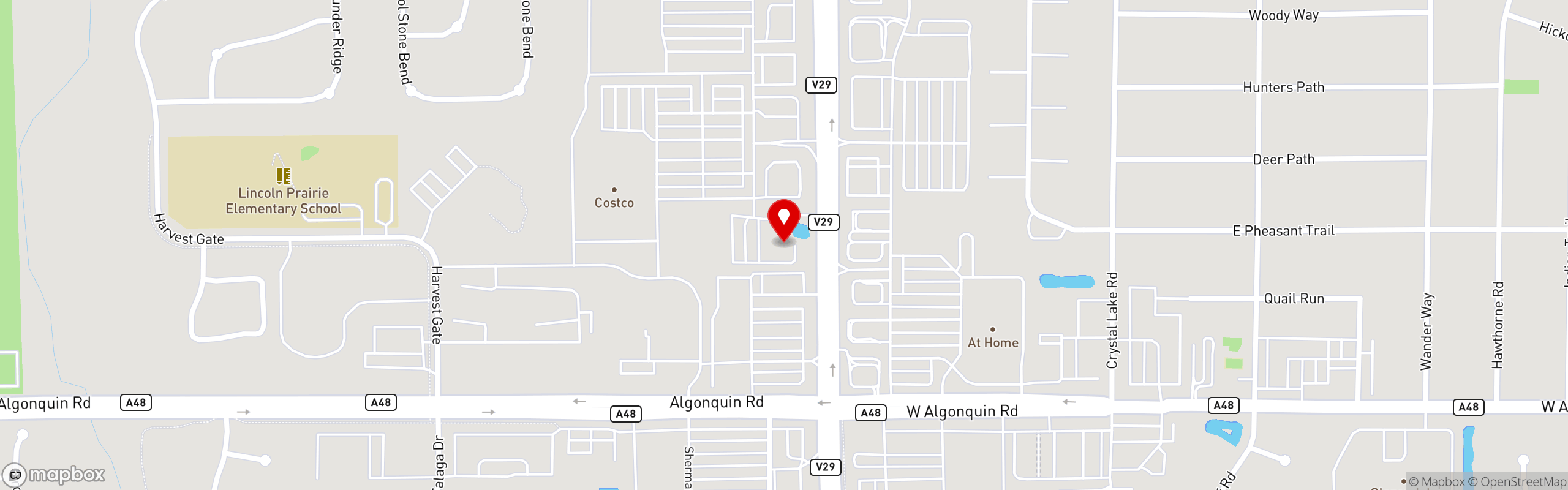 Street map pinning Moretti's Ristorante and Pizzeria in Lake in the Hills