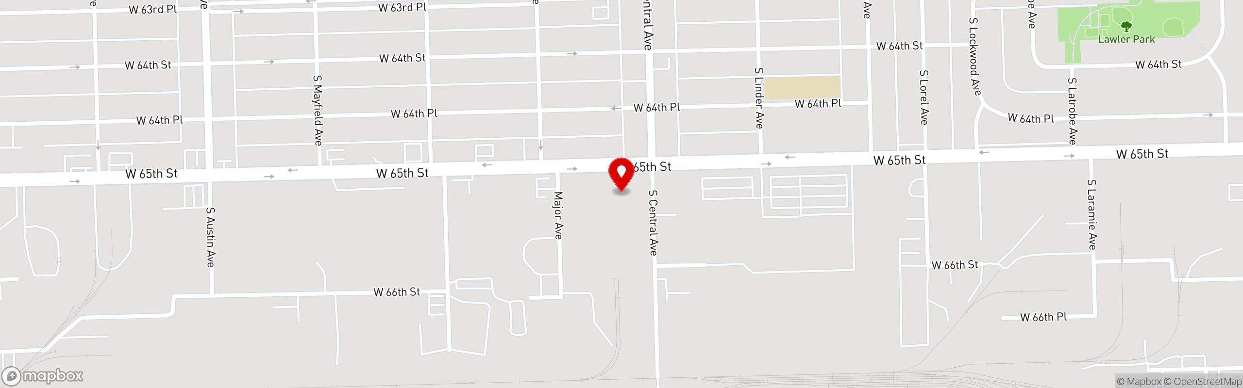 Street map pinning Moretti's Ristorante and Pizzeria in Bedford Park