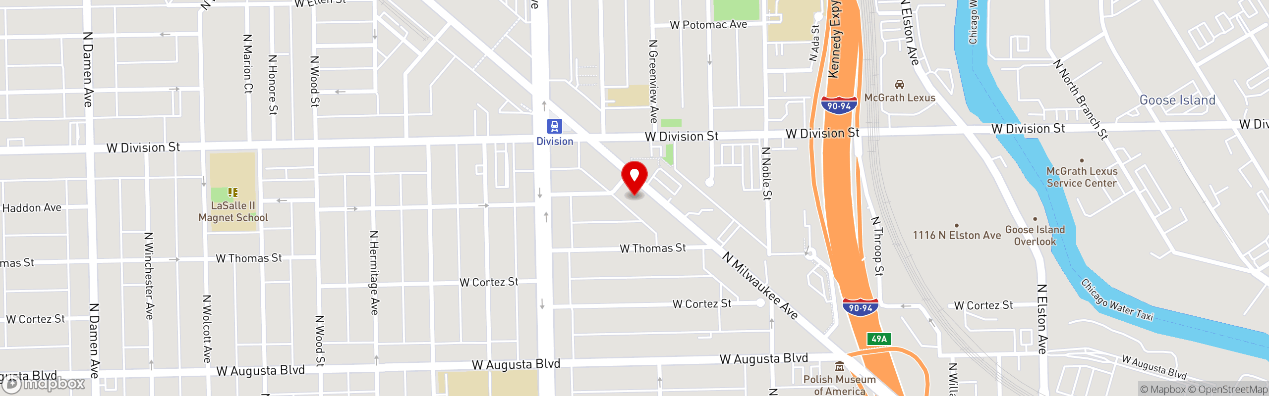 Street map pinning Rudy's Ramen in Rudy's Ramen