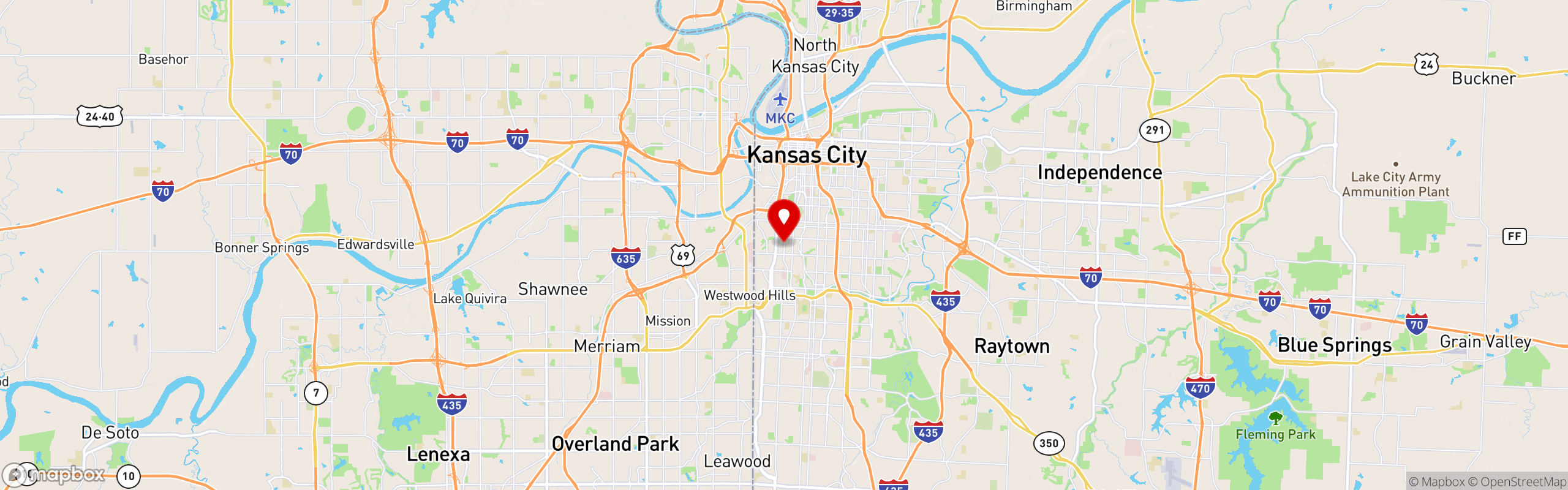Street map pinning Hamburger Mary's - Kansas City in Hamburger Mary's Kansas City