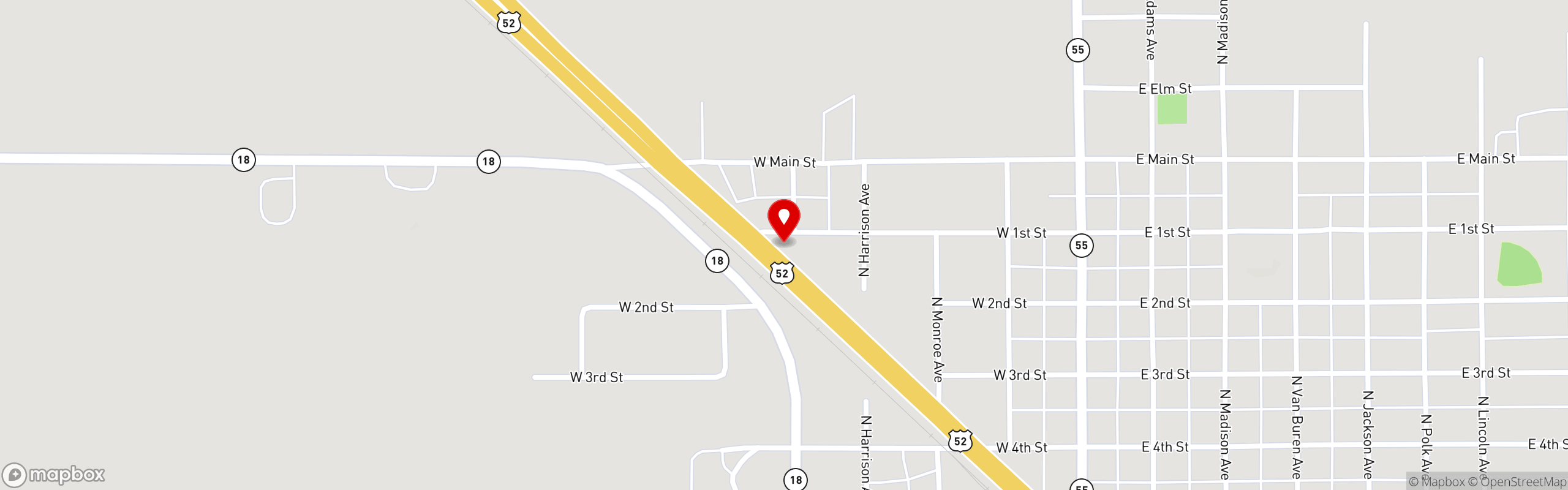 Street map pinning Pizza King | Indiana's Favorite Pizza in Pizza King | Fowler, IN