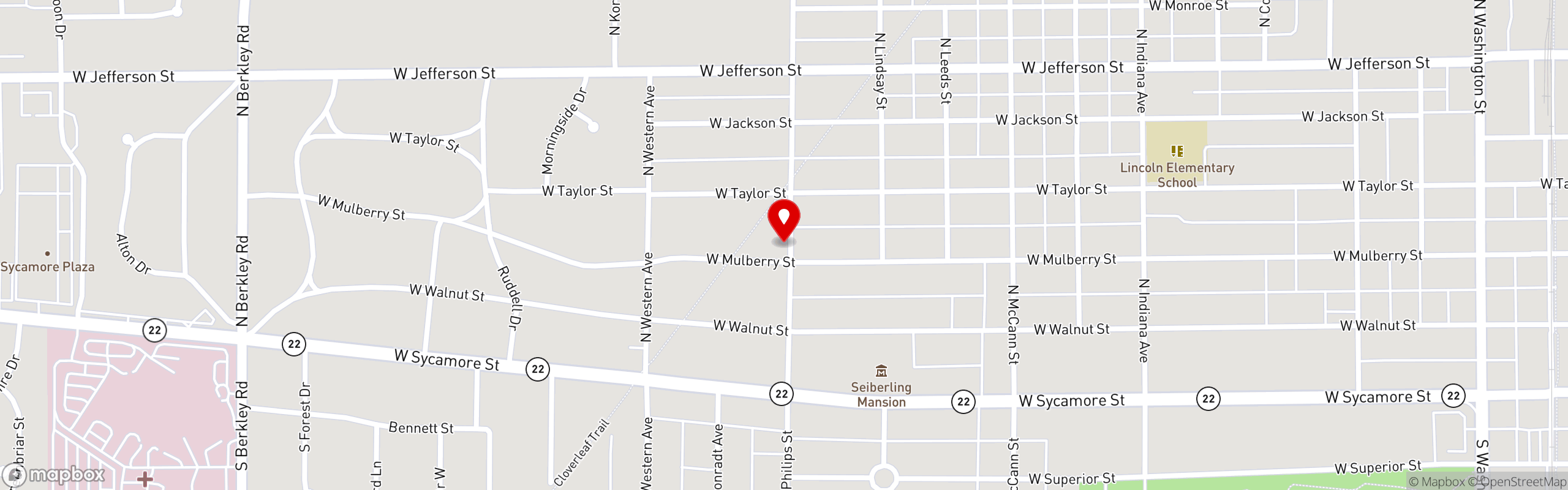 Street map pinning Pizza King | Indiana's Favorite Pizza in Pizza King | (West) Kokomo, IN