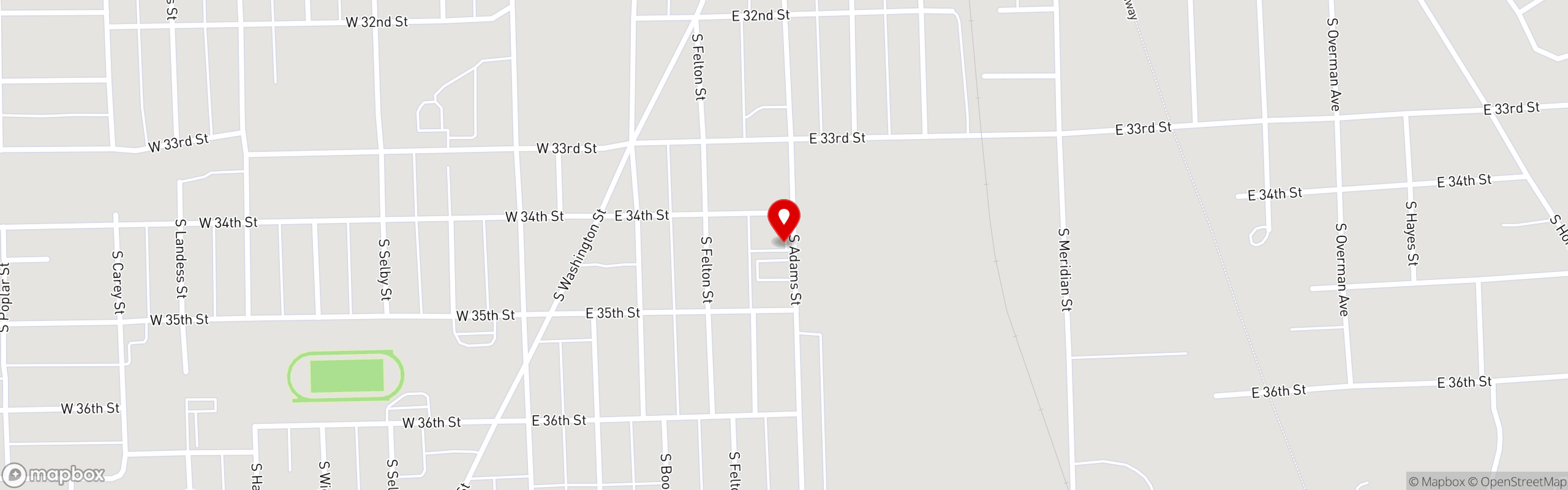 Street map pinning Pizza King | Indiana's Favorite Pizza in Pizza King | (South) Marion, IN