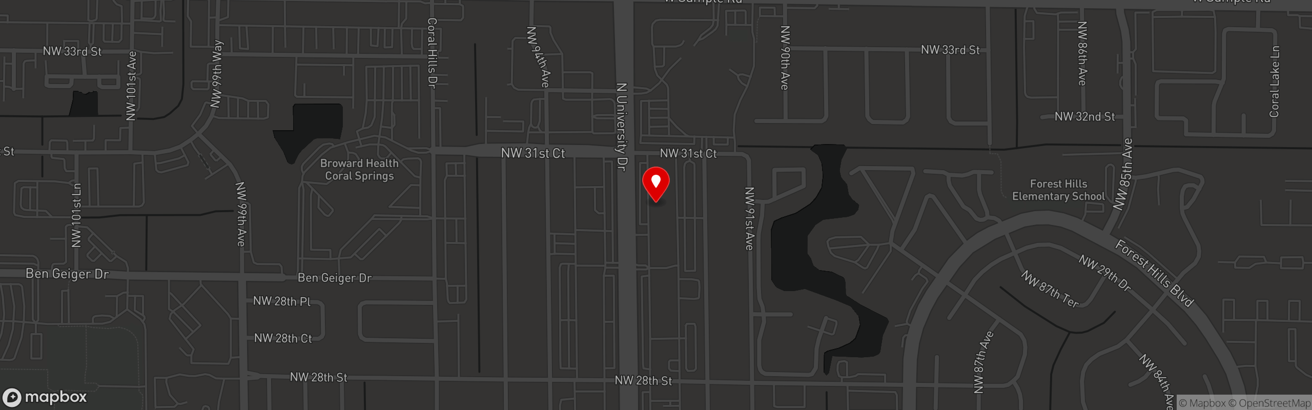 Street map pinning Embarcadero 41 - USA in E41 Coral Springs
