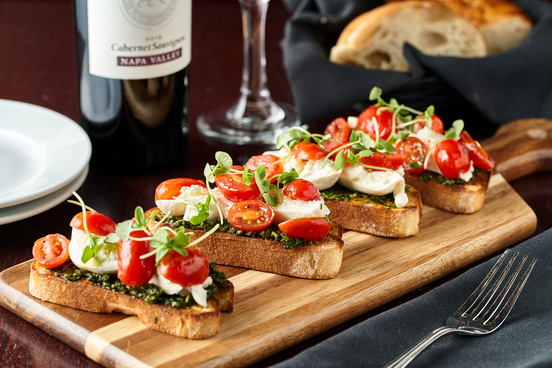 Bruschetta Burrata - Vicinos Local Italian - Restaurant in