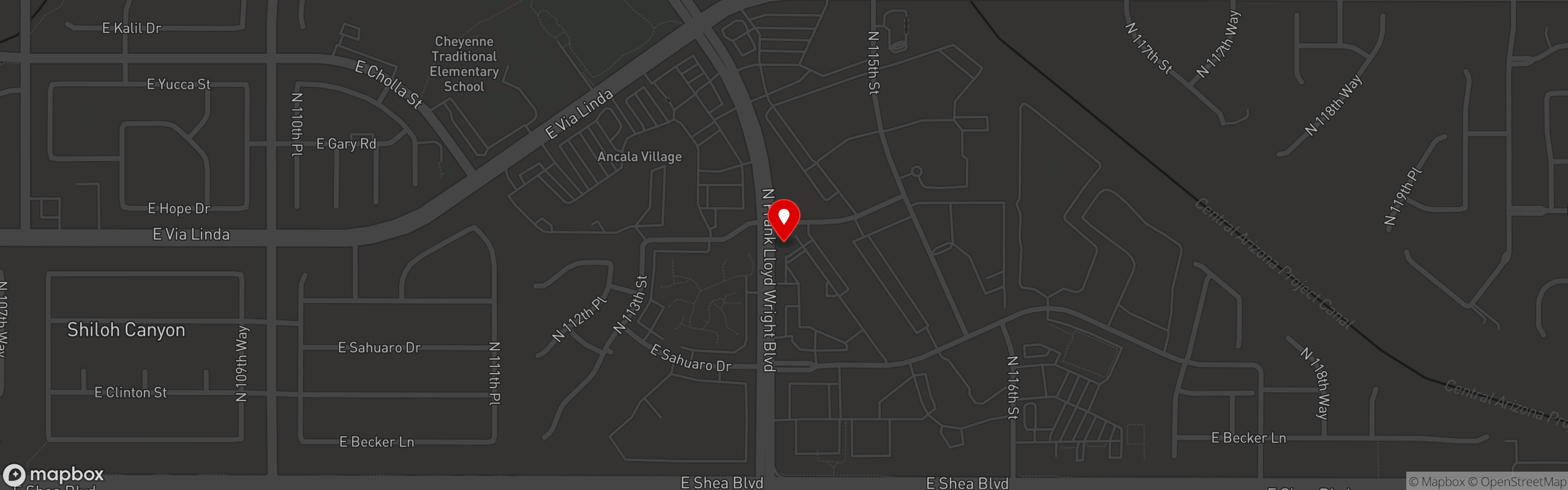 Street map pinning Vicinos Local Italian in Scottsdale