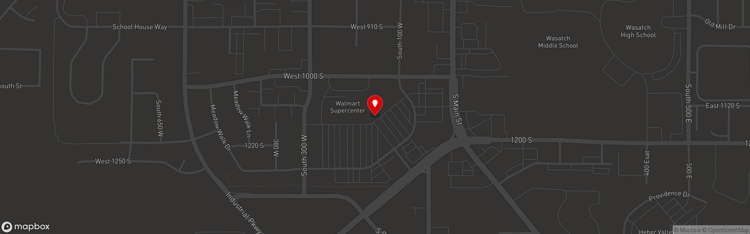 Street map pinning The Junction in Heber City