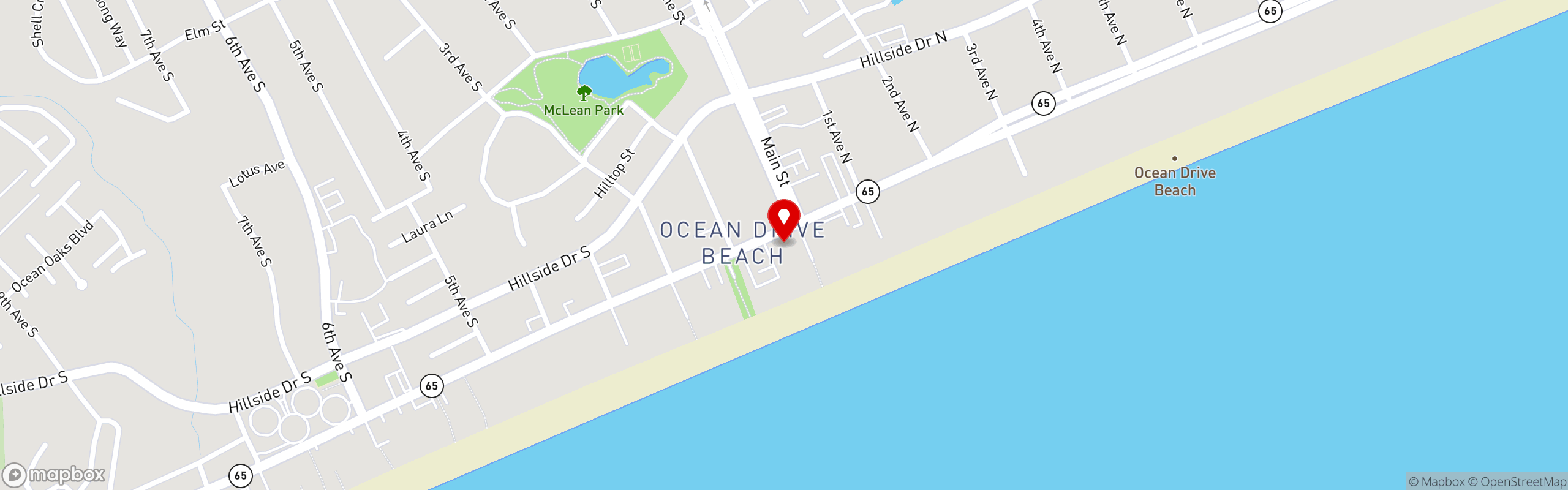 Street map pinning Buoys on the Boulevard in Buoys on the Boulevard
