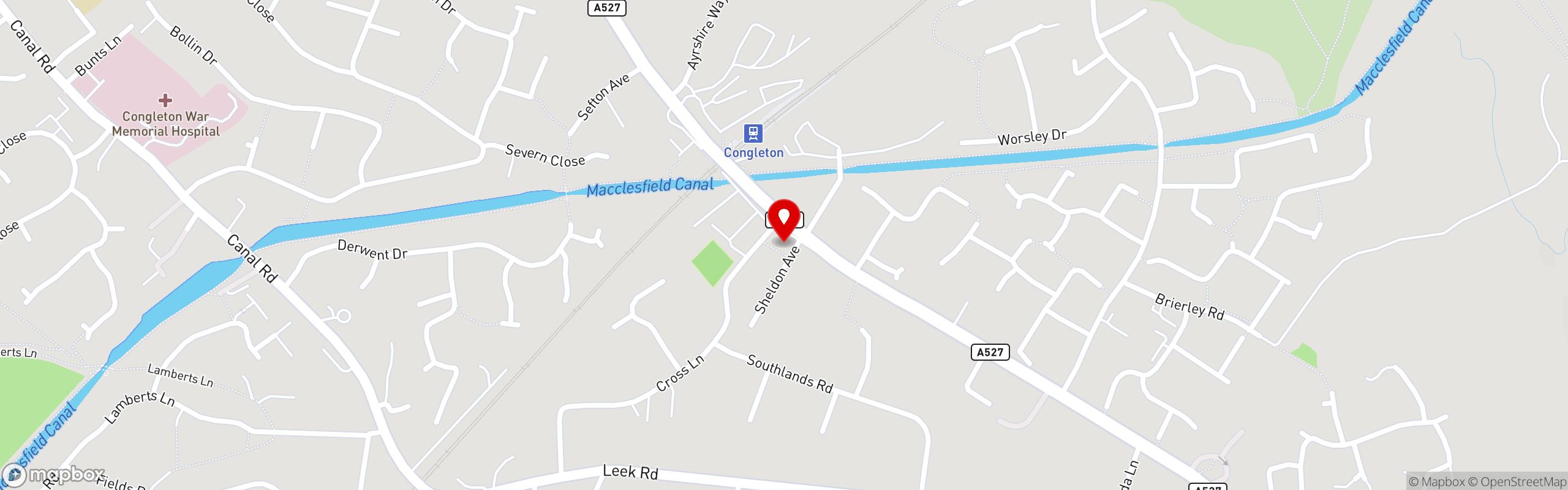 Street map showing the location of Hightown Fish & Chip Shop in Hightown Fish & Chips