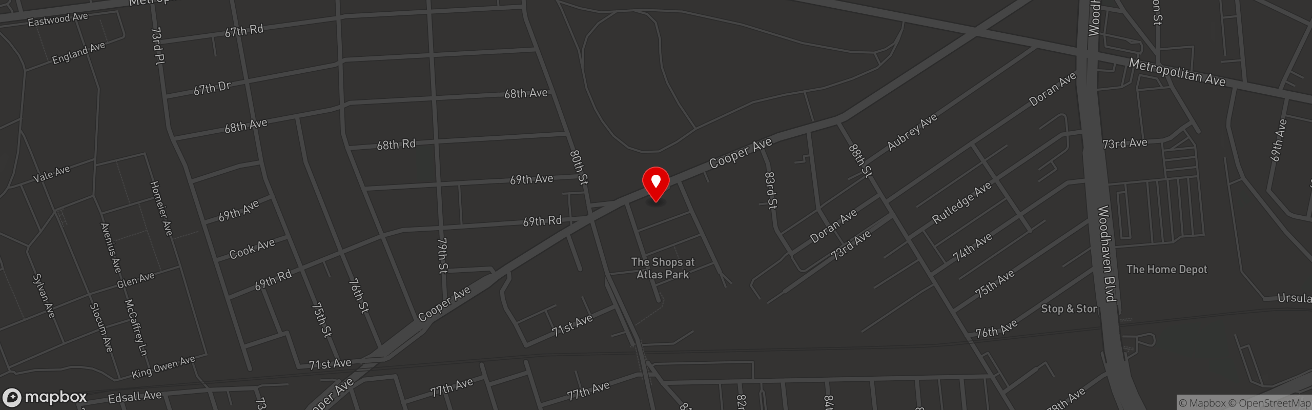 Street map pinning Manor Oktoberfest in Atlas Park