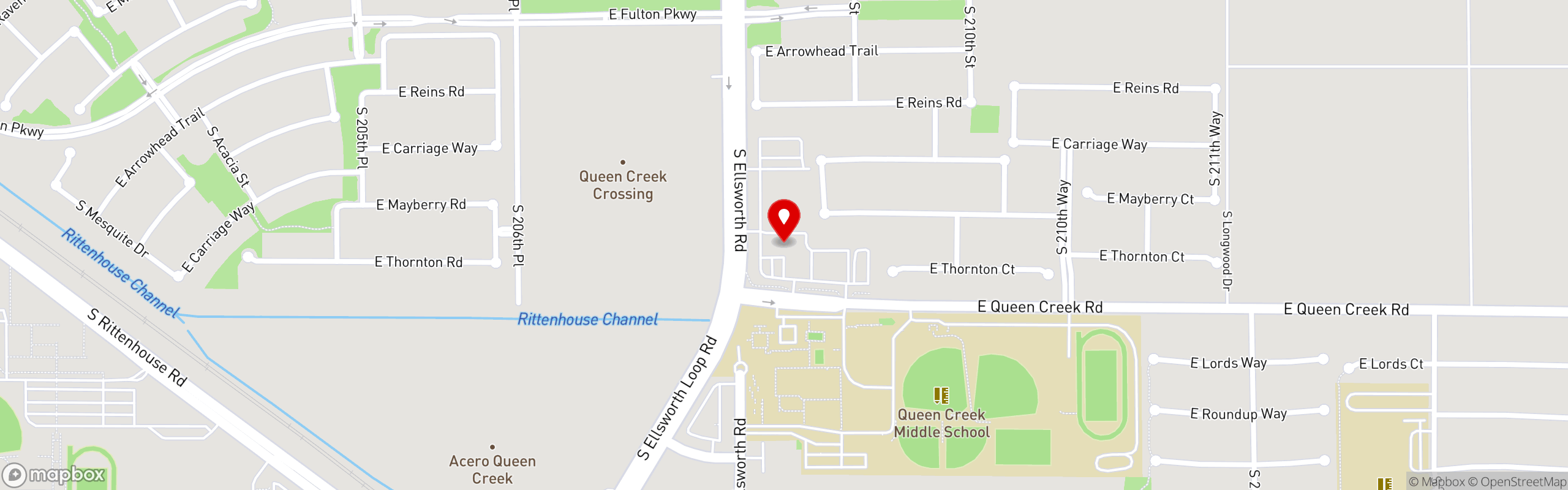 Street map pinning PIEfection in PIEfection - Queen Creek