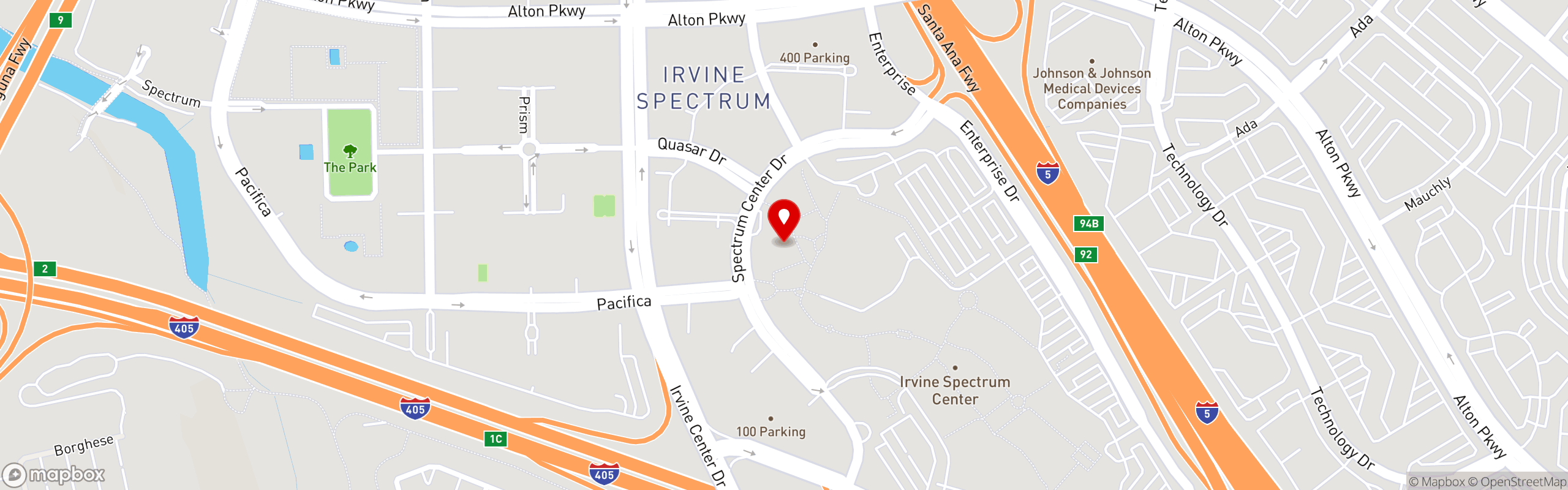 Street map pinning Kalbi Social Club in Kalbi Social Club - Irvine, CA