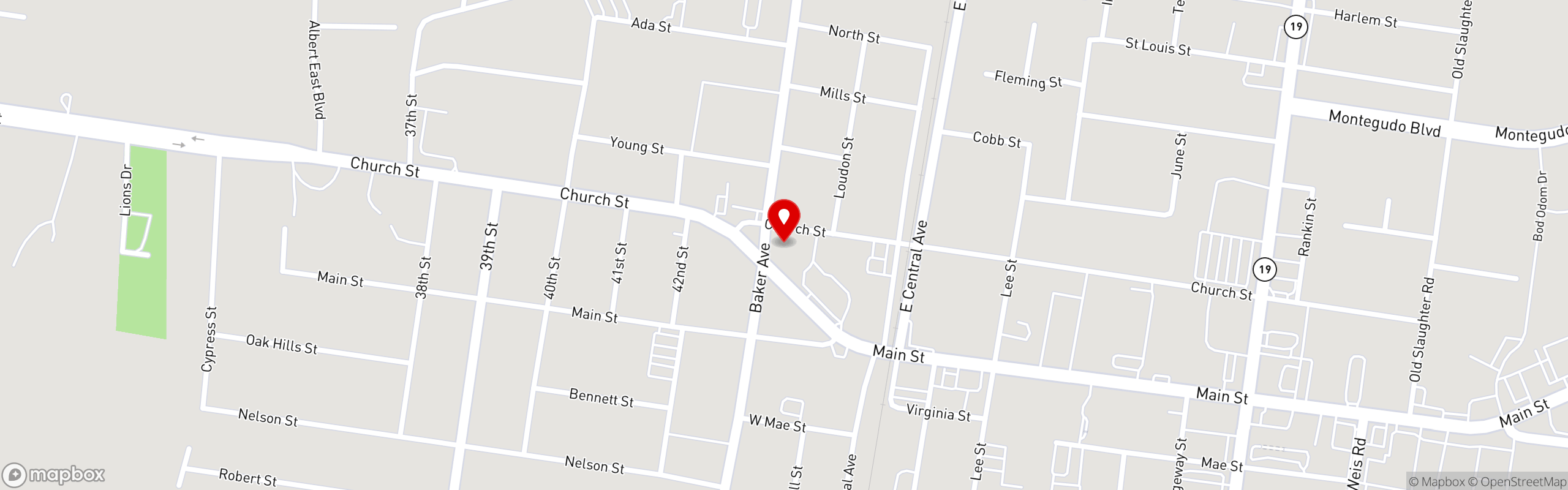 Street map pinning Cajun Catch in Cajun Catch