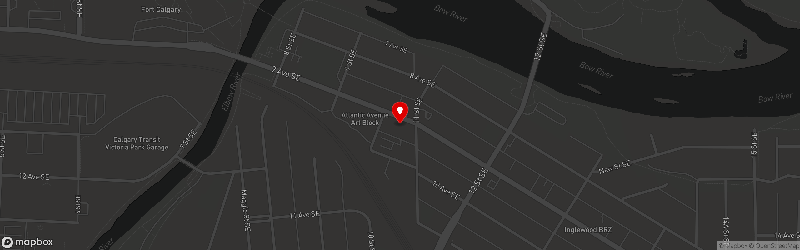 Street map pinning Brooklyn Dumpling Shop in Inglewood