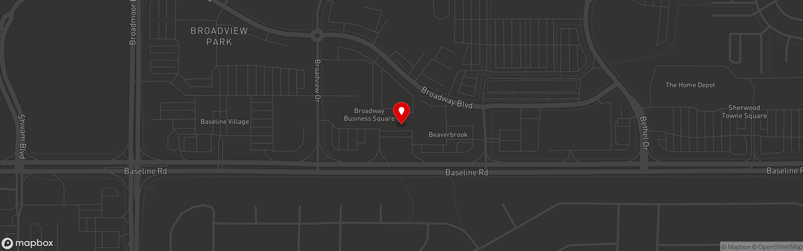 Street map pinning Brooklyn Dumpling Shop in Sherwood Park