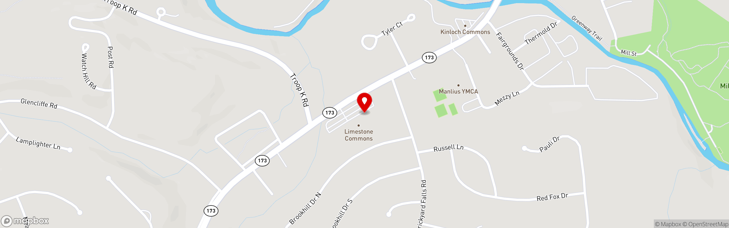 Street map pinning Daily Diner in The Daily Diner - Manlius