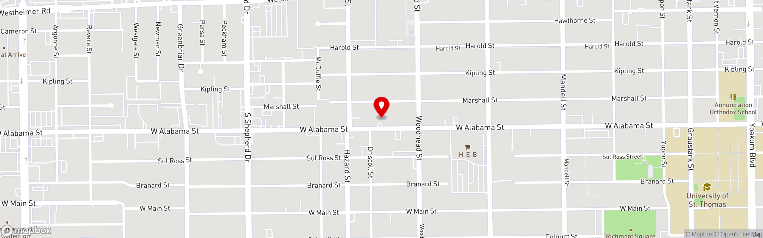 Street map pinning The Sunrise House in The Sunrise House