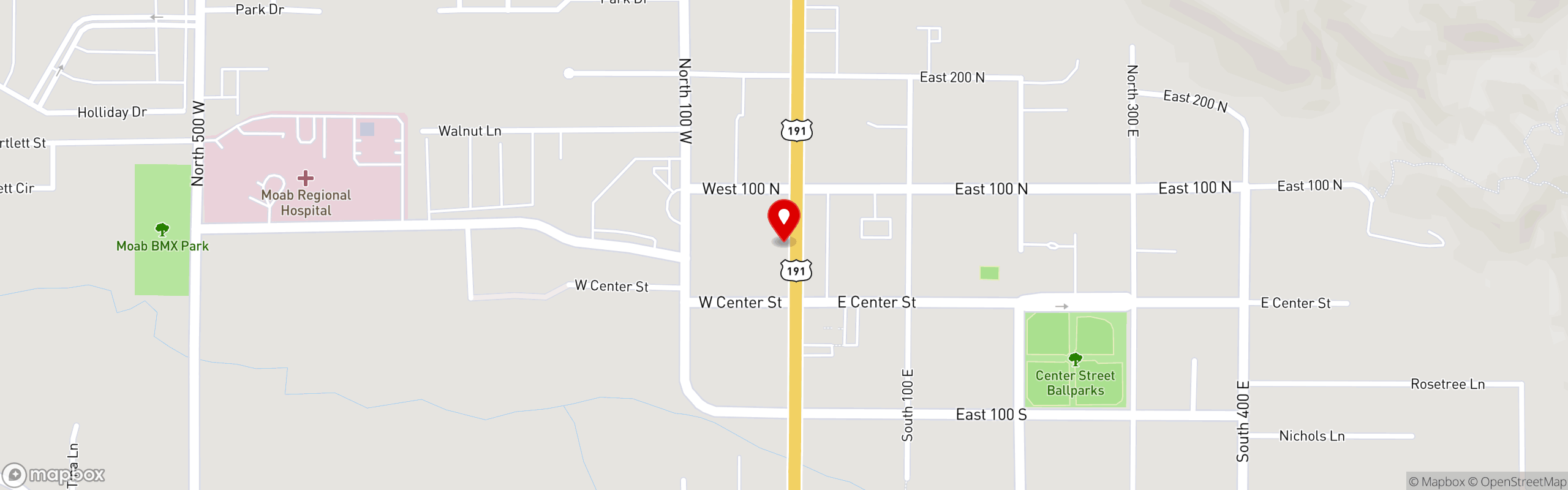 Street map pinning Miguel's Baja Grill in Miguel's Baja Grill