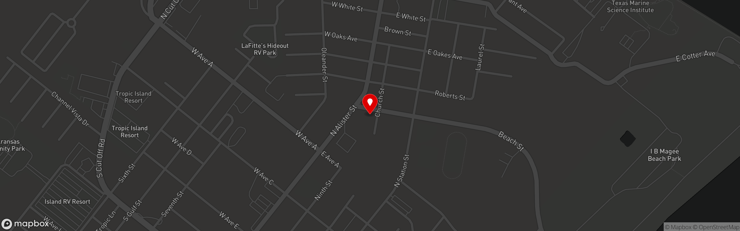Street map pinning MacDaddy's Family Kitchen in MacDaddy's Family Kitchen