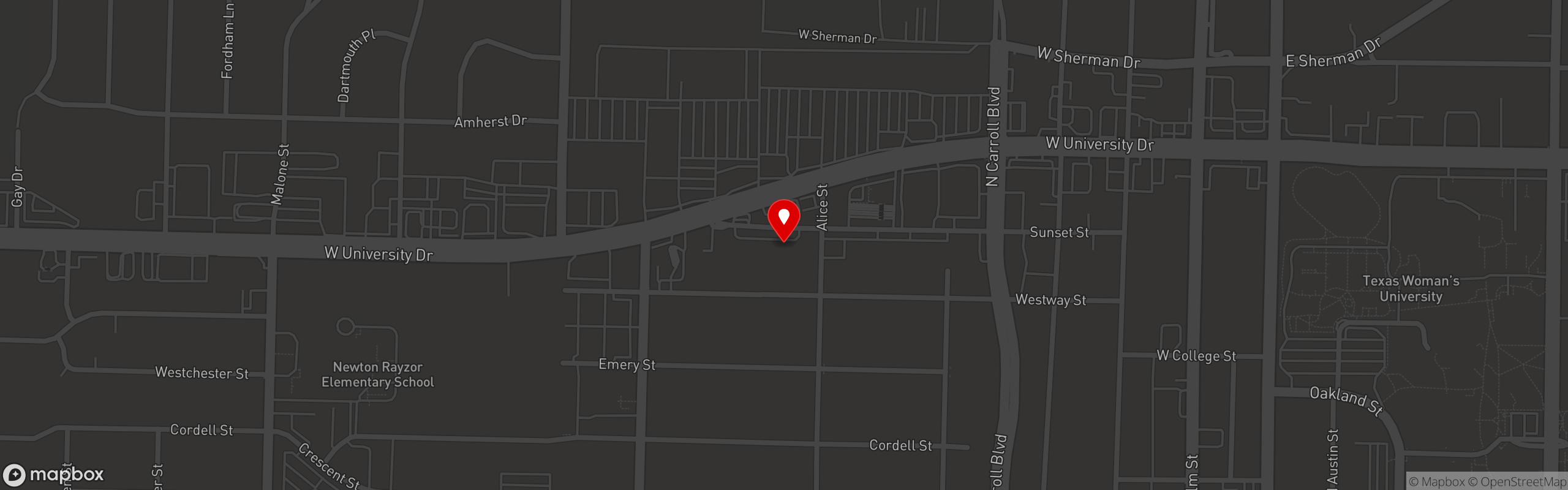 Street map pinning 2 Charlies Bar & Grill in 2 Charlies Bar & Grill