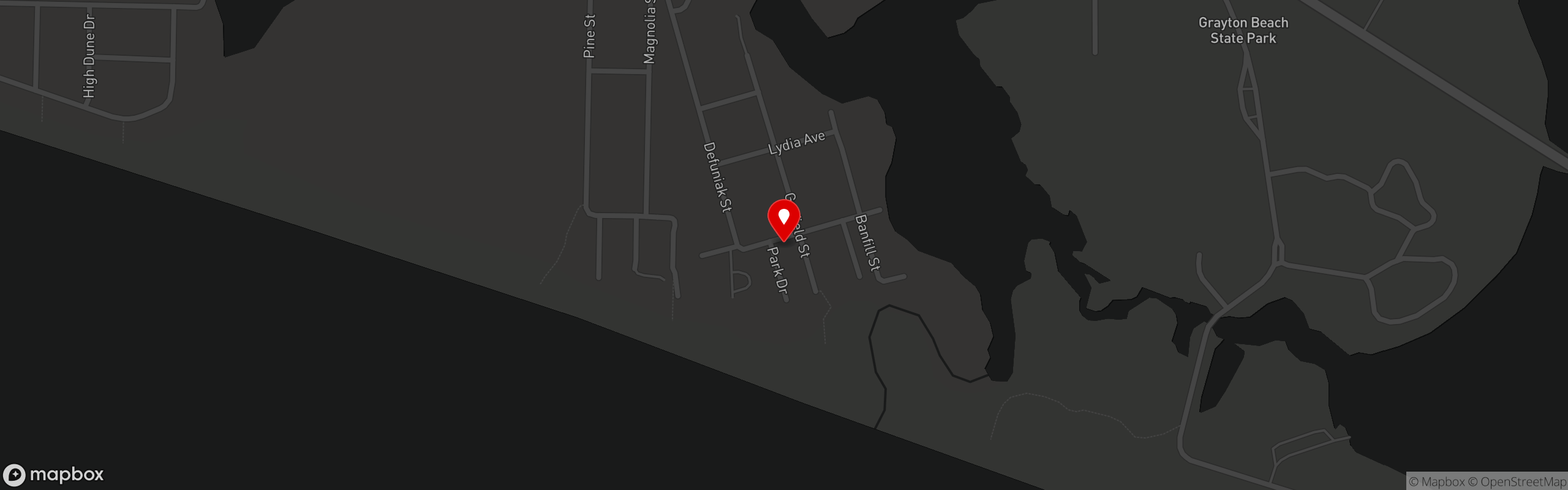 Street map pinning The Red Bar in The Red Bar