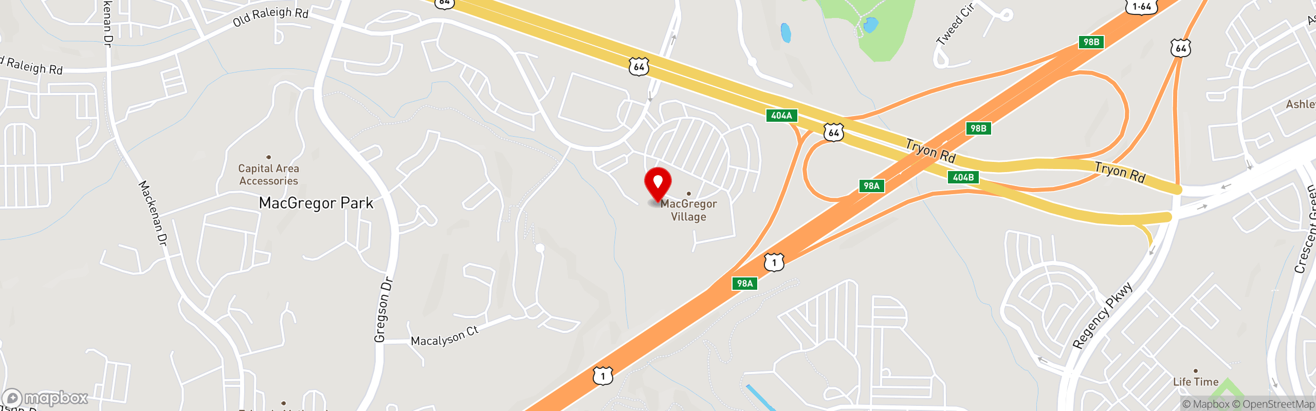 Street map pinning Gamers Geekery & Tavern in Gamers Geekery & Tavern