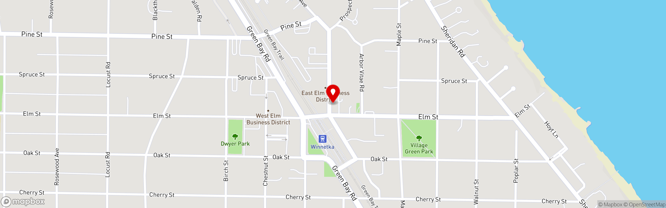 Street map pinning Stacked and Folded in Winnetka