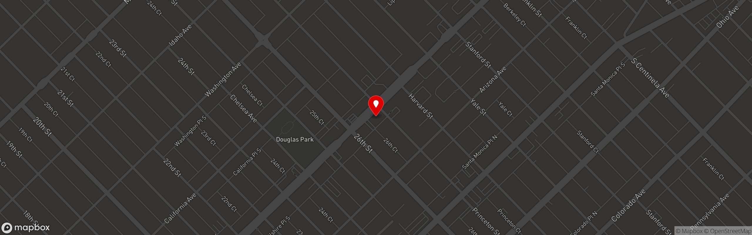 Street map pinning Thai Dishes Wilshire in Thai Dishes Wilshire
