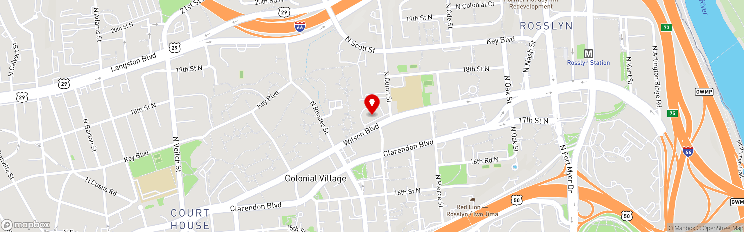 Street map pinning Mele Restaurant in Mele Restaurant