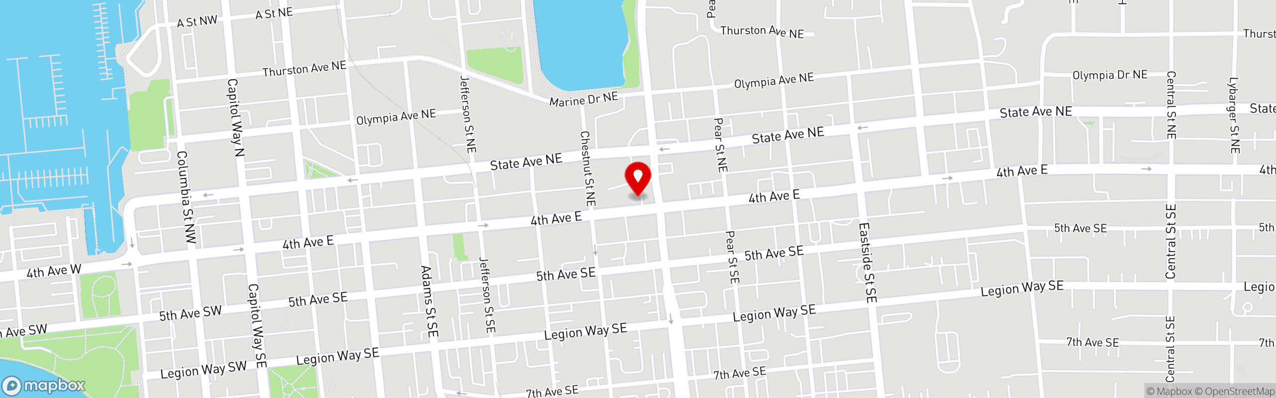 Street map pinning Tacos California in Downtown