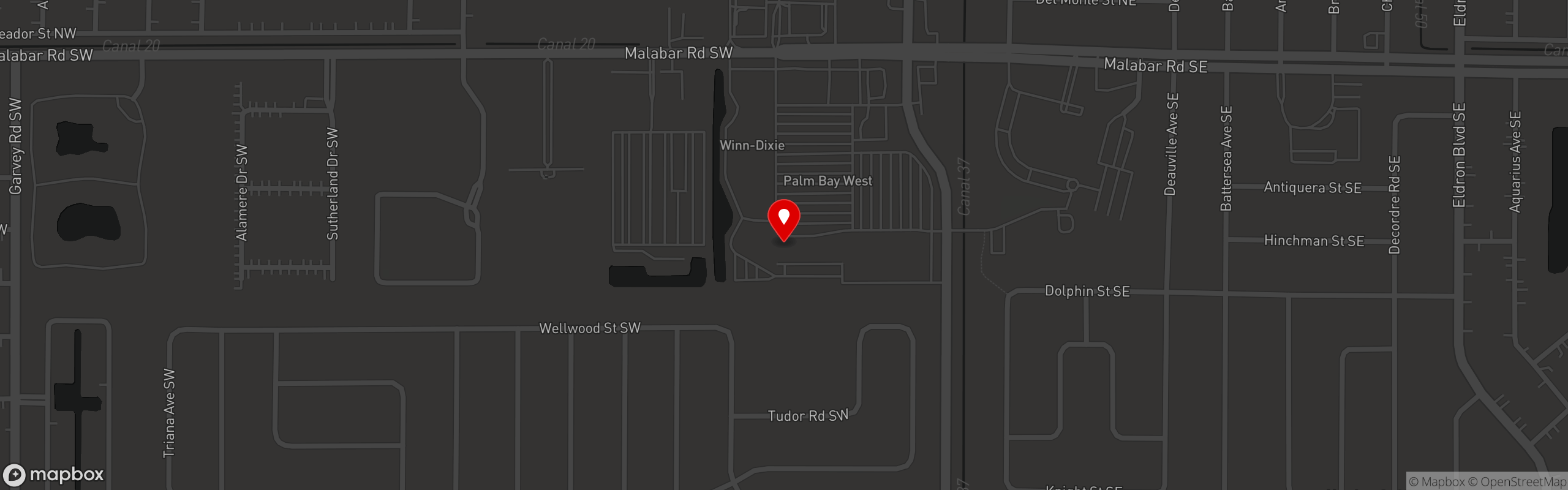 Street map pinning Jamrock Grill in Jamrock Grill