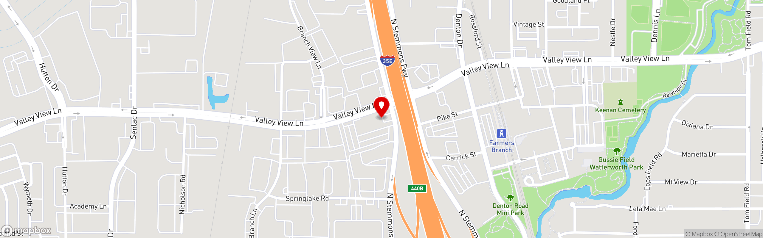 Street map pinning Salsa Roja Grill in Salsa Roja Grill - Farmers Branch