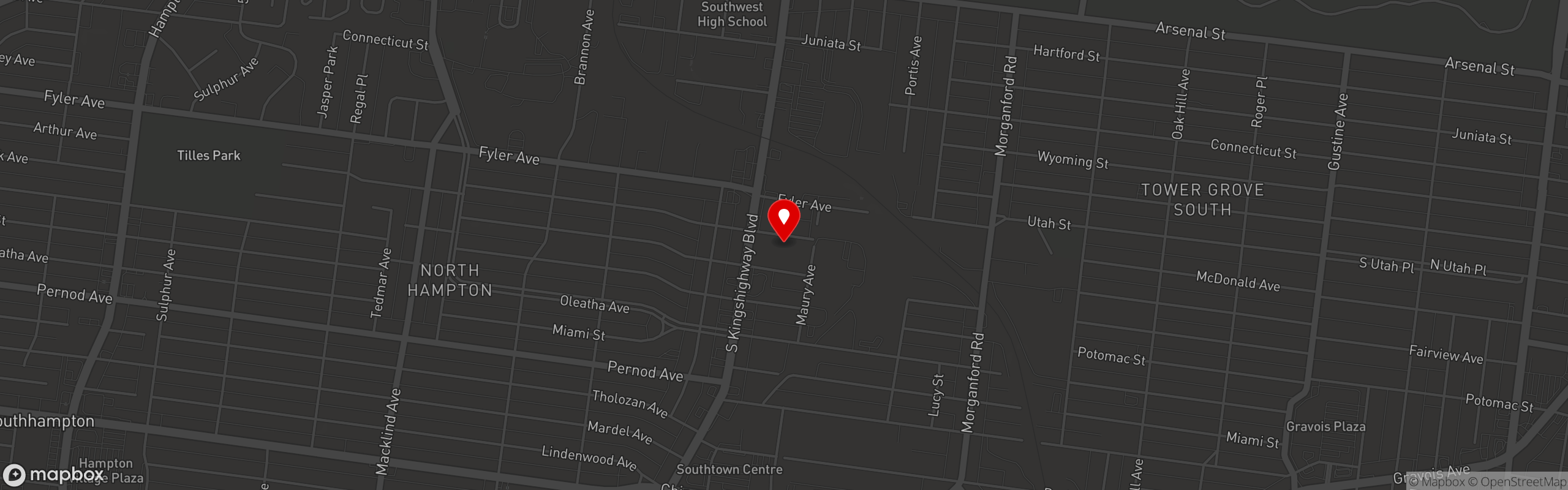 Street map pinning G&W Meat & Bavarian Style Sausage Company in G&W Meat and Bavarian Style Sausage Company