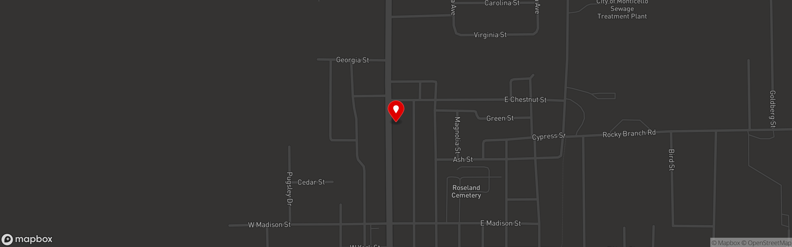 Street map pinning C.R Pie Pizzeria in C.R. PIES Pizzeria