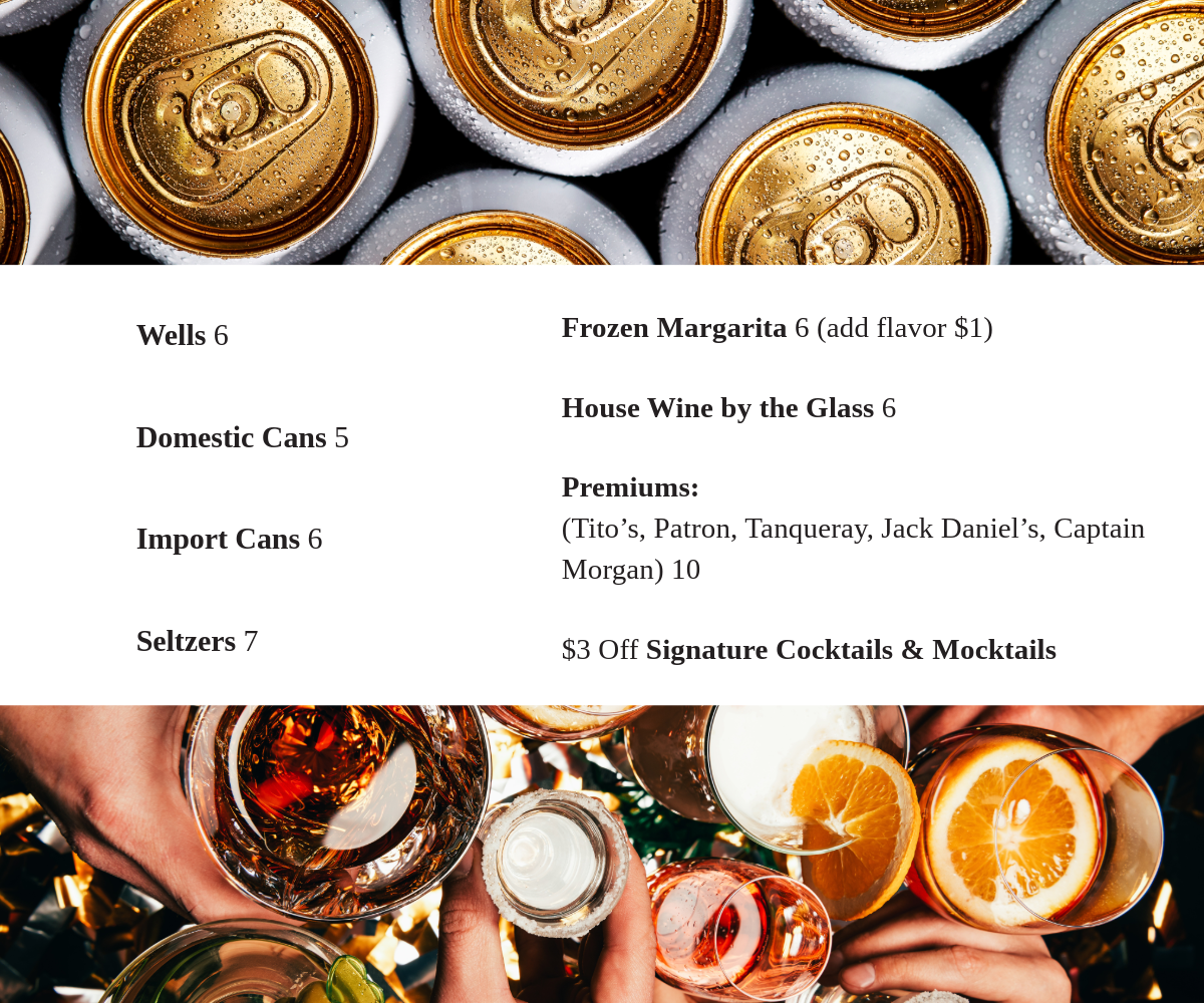 Happy Hour - Pour Decisions Patio and Kitchen - Restaurant in