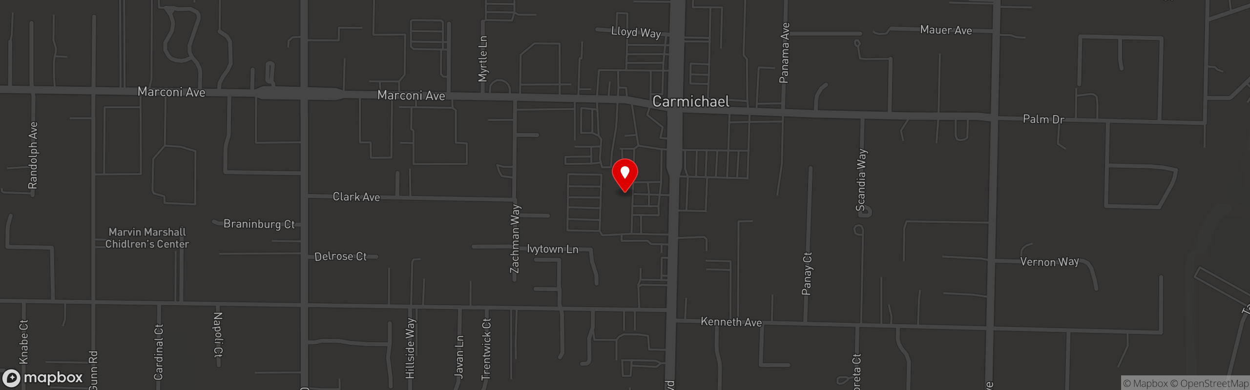 Street map pinning Serritella's in Serritella's