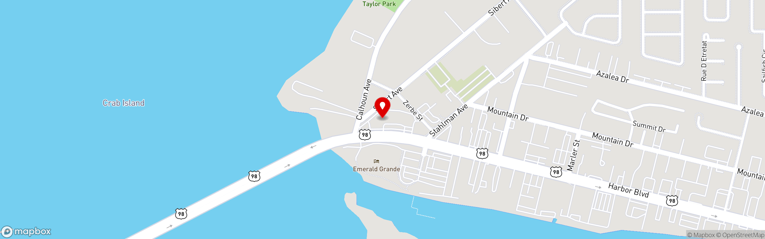 Street map pinning McGuire's Irish Pub in Destin