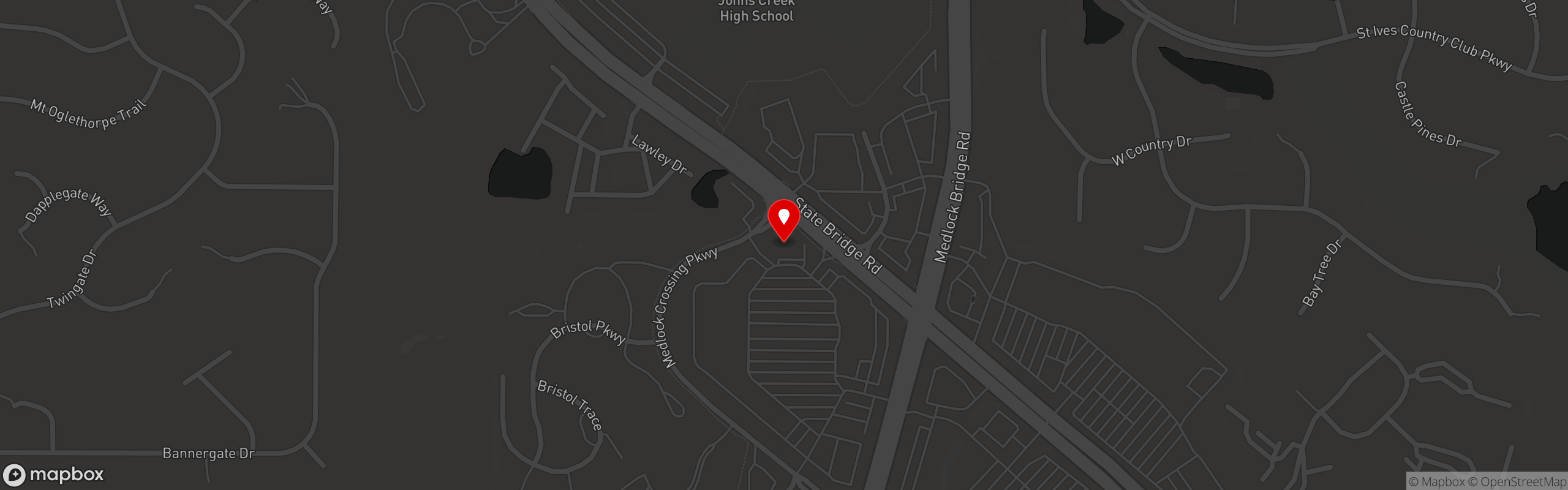 Street map pinning Los Abuelos Mexican Grill in Los Abuelos Mexican Grill- Johns Creek