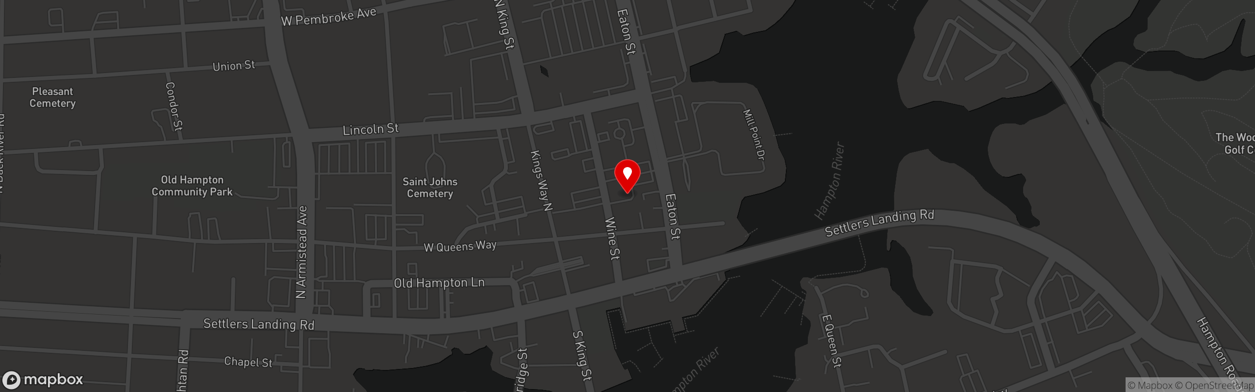 Street map pinning Glazed Doughnuts in Glazed Doughnuts