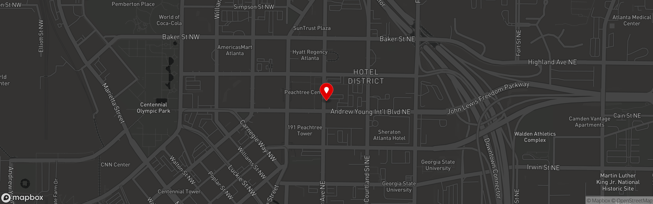 Street map pinning Atalian Kitchen & Bar in Atalian Kitchen & Bar
