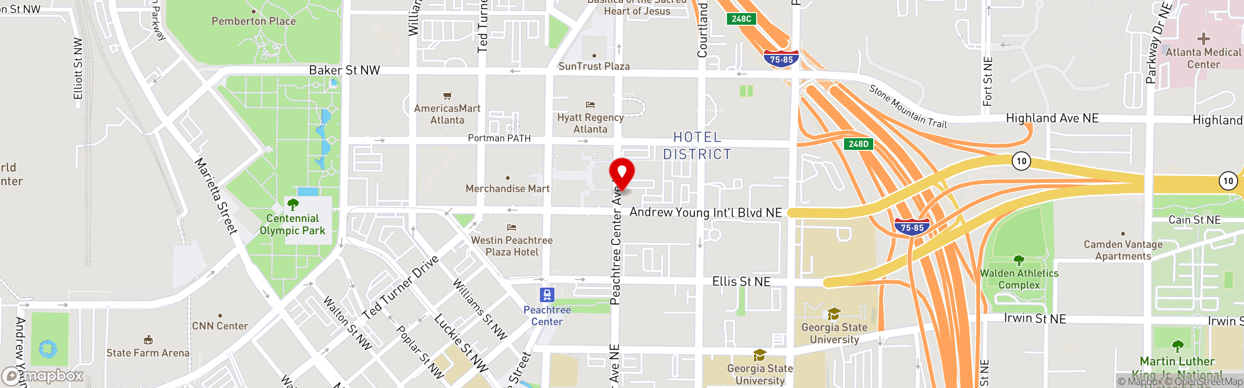 Street map pinning Atalian Kitchen & Bar in Atalian Kitchen & Bar