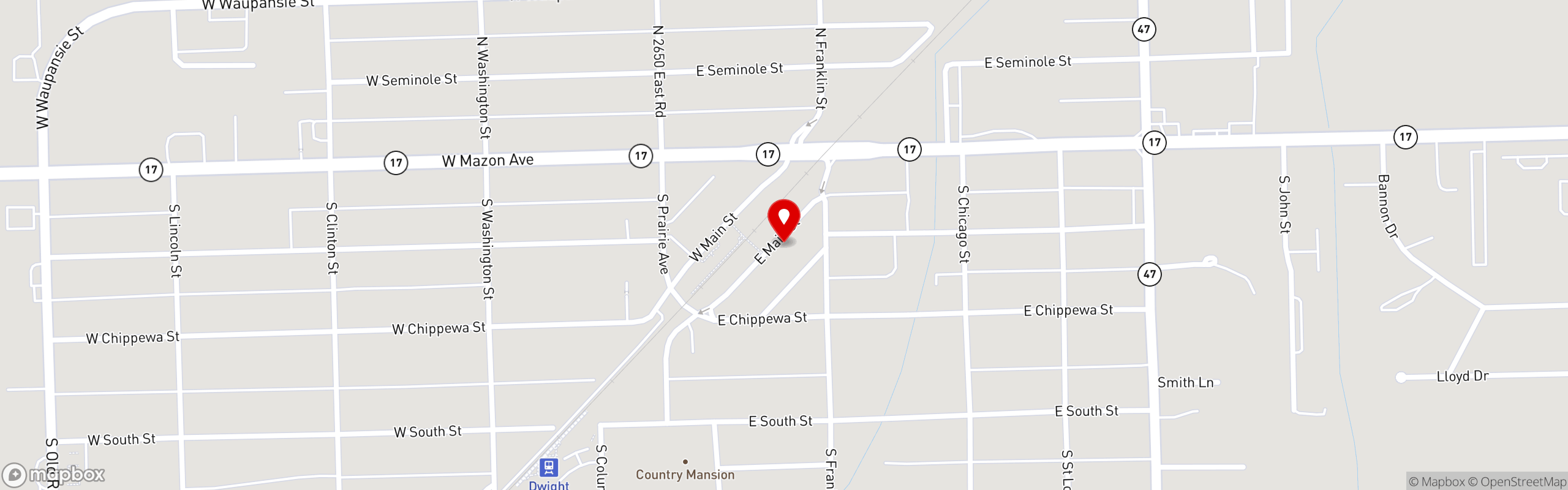 Street map pinning Station 343 in 343 Firehouse Grill
