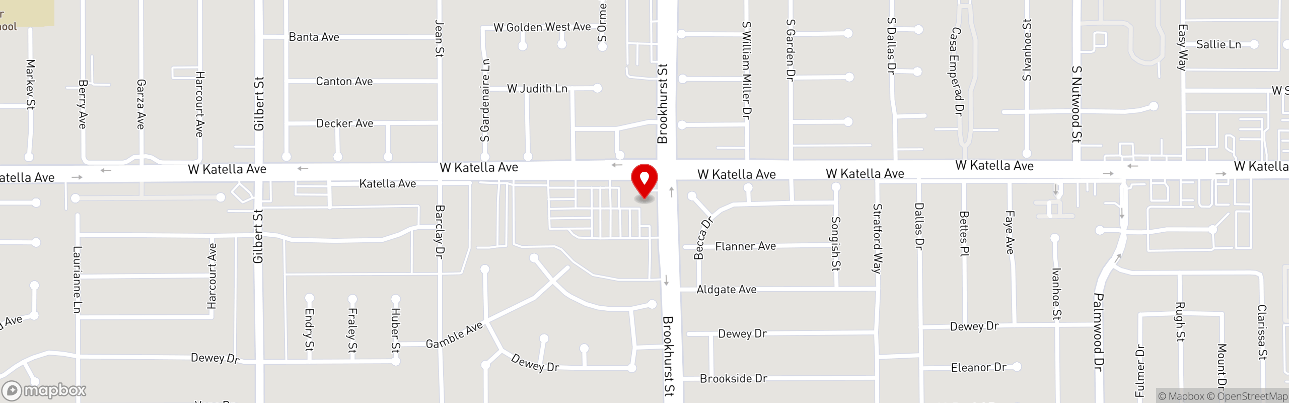 Street map pinning Sababa Falafel Shop in Sababa Falafel Shop - Garden Grove