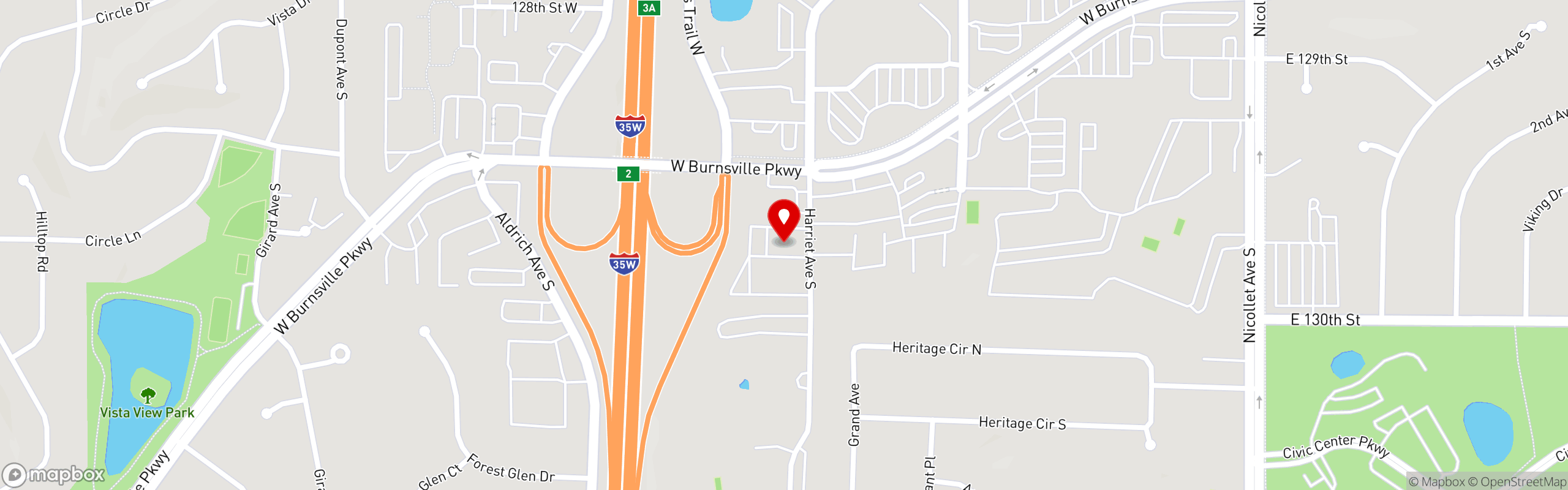Street map pinning Carbone's Pizza & Sports Bar in Carbone's Pizza & Sports Bar