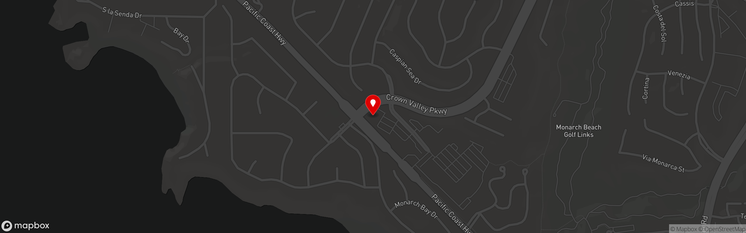 Street map pinning Salt Creek Grille OC in Salt Creek Grille OC